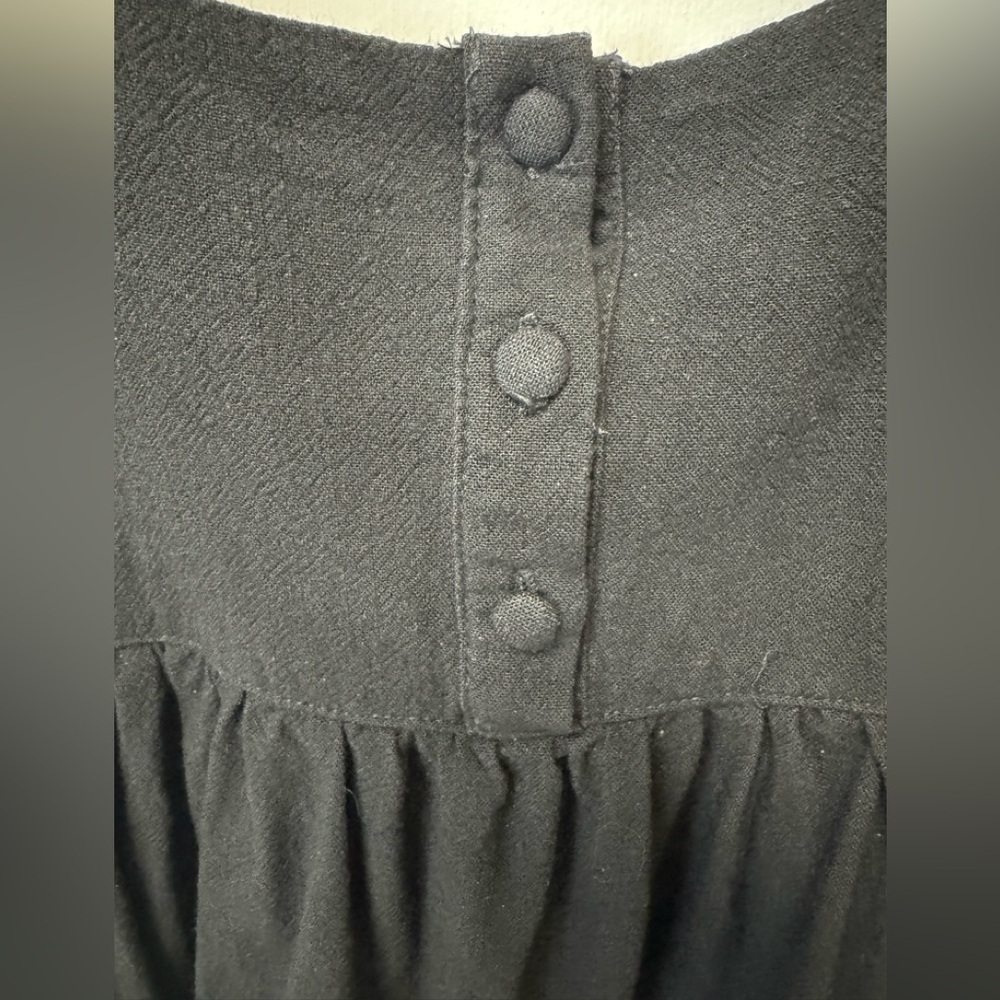 Miou Muse Chic Black Ruffled Sleeve Blouse size small - Picture 4 of 4